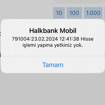 Halkbank Hisse İşlemi Yapamıyorum