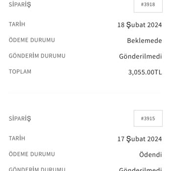 Betty & Sam Siparişime Dair Bilgi Yok, İletişim Kuramıyorum.