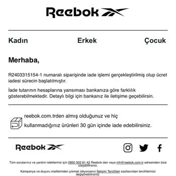 Reebok/FLO Ürünlerimi Göndermedi