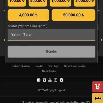 Ngs Bahis Yatırım Sorunu Var