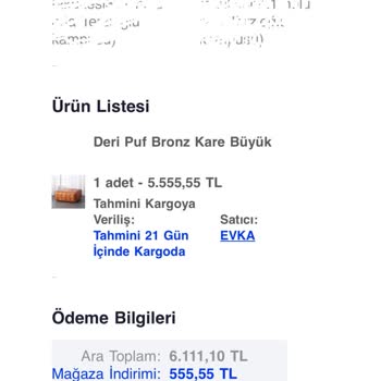 Pazarama Taahhüt Ettiği Ürünün Gönderimini Sağlamıyor.