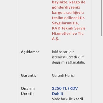 Vatan Bilgisayar Teknik Servis Hayal Kırıklığı