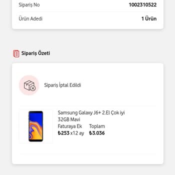 Vodafone Sipariş İptali Ouno İletişim