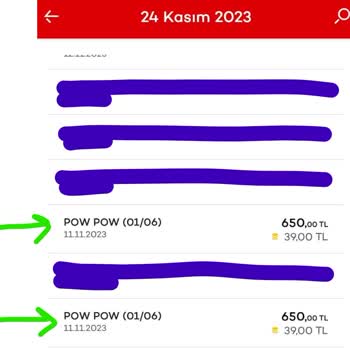 Pow.com.tr Pow! Kredi Kartımdan Taksitleri İkişer Kez Tahsil Ediyor