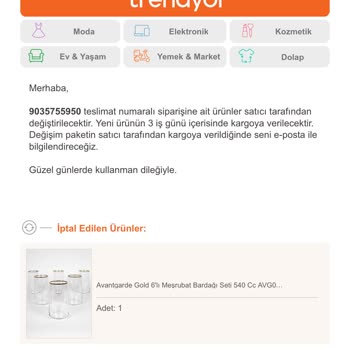 Trendyol Rakle Satıcısı Değişim Yapılacak Dediği Halde İade Yaptı