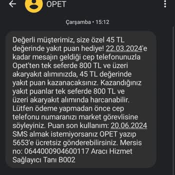 Opet 45 TL İçin LPG Akaryakıt Değil Diyor!