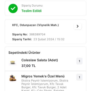 Migros Yemek Ücret İadesi Yapmıyorlar
