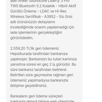 Hepsiburada Yasal Hakkımı Çiğneyip Uygulamıyor.