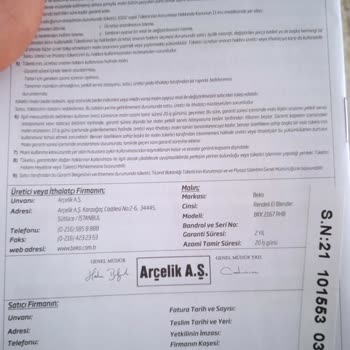 Beko Mutfak Robotum Çalışmıyor