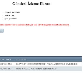 Kuryenet Ziraat Bankasında Kart Teslimatında Yaşanan Sıkıntı
