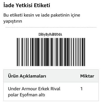 Amazon Kargo İadesi Yapamıyorum