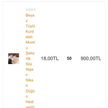 Doka Süs Siparişim Ne Zaman Gelecek