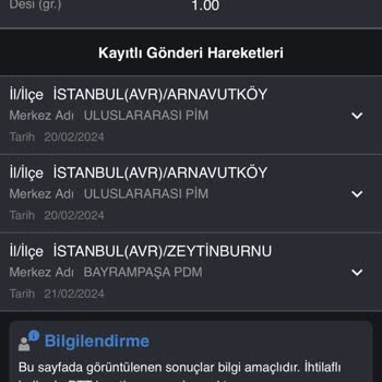 PTT Kargo Ama Kargo Yok