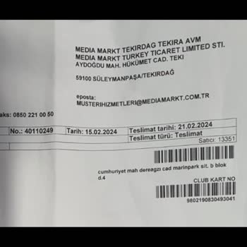 Media Markt Faturası Ödenmiş Ürünü Teslim Etmedi