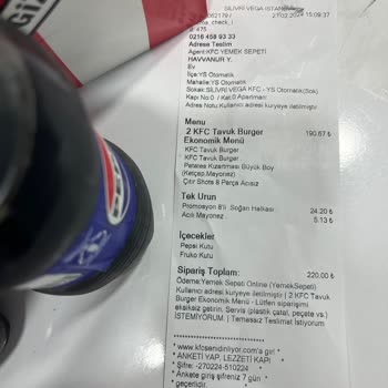 KFC Yemek Sepeti Sipariş