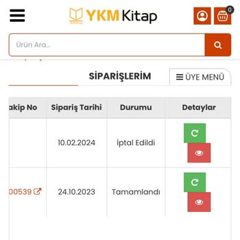YKMkitap İade Talebi