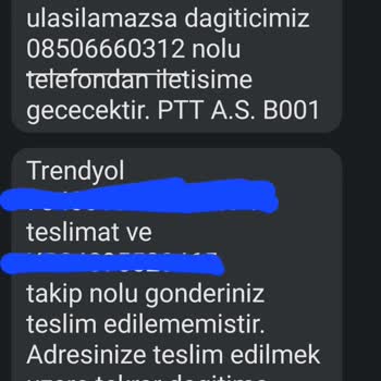 PTT Kargo Teslimatını Yapmadı Ve Beni Aramadı