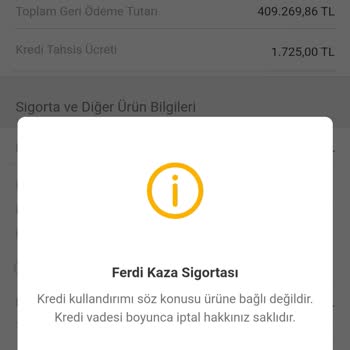 Türkiye Sigorta Ferdi Kaza Sigorta İptali