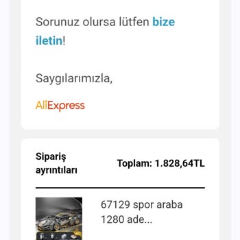 Aliexpress Eksik İade Edilen Param