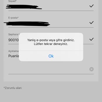 Sephora İletişim Formu İletilmiyor