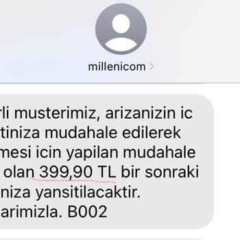 Millenicom Kendi Altyapı Arızasının Faturasını Bana Kesmeye Çalışıyorlar