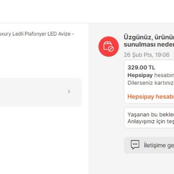 Hepsiburada.com Hatalı Fiyat Sebebi İle Siparişin İptal Edilmesi