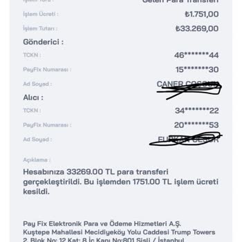 PayFix 1700 TL Ücret Kesintisi