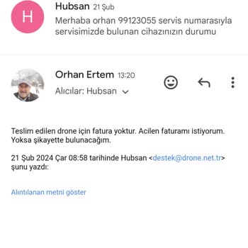 Hubsan Teknoloji Hubsan Drone Firması Şikayeti