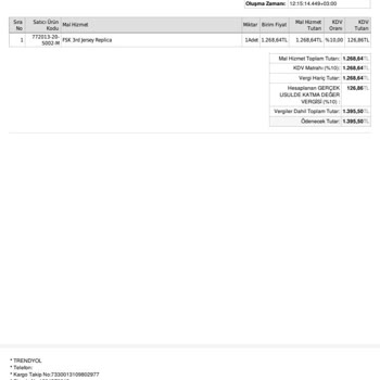 Sevgilimin Fenerium Trendyol'dan Aldığı Formayı Başka Firma Gönderdi