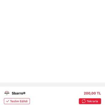 Sbarro Sipariş Ve Servis Hizmetinde Yaşanan Aksaklıklar