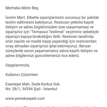 Yemeksepeti Üzerinden Zarara Uğratıldım