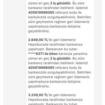 Hepsiburada Ücret İademi Yapmıyor