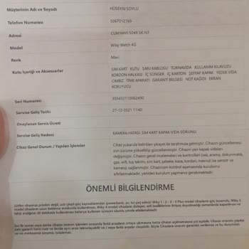 Wiky Watch 4G Müşteri Hizmetleri Cevap Vermiyor. Rehber Kaydı Silindi.