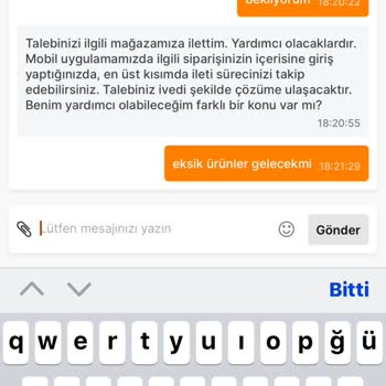Migros Hemen Eksik Ürün Gönderiyor