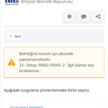 E Devlet Üzerinden Boğaziçi Elektrik Aboneliği Yapamıyorum