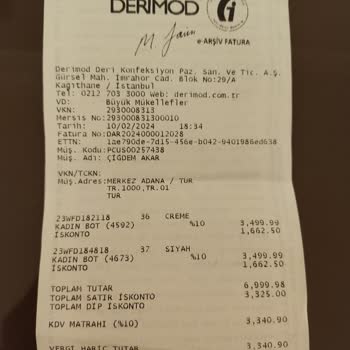 Derimod Botumun Tamiri Gecikmesi
