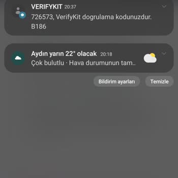 Verifykit Bilgim Dışında Kod Geldi