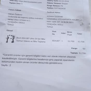 Ekinler Profesyonel El Aletleri Arızalı Ürün Satışı