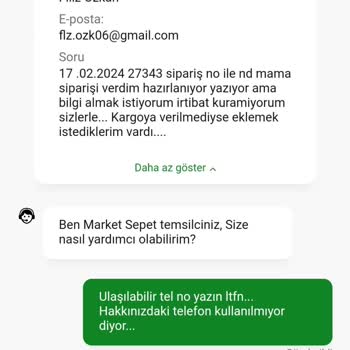 Marketsepet.com Ödeme Yapıldı Ürün Gönderilmedi Muhatap Yok...