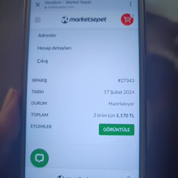 Marketsepet.com Ödeme Yapıldı Ürün Gönderilmedi Muhatap Yok...
