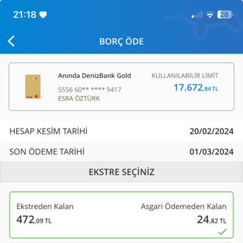 Denizbank Yıllık Kart Ücreti İptali