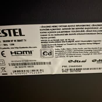 Vestel TV Beyaz Ekran