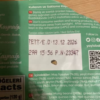Yayla Bakliyat Yayla Hazır Salatadan Taş Çıktı