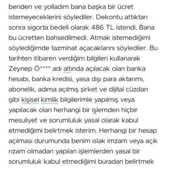 Evde Paketleme Türkiye Kimlik Bilgilerimin İzinsiz Kullanımına Karşı Önlem Talebi