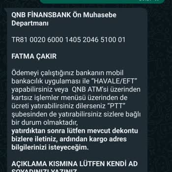 Evde Paketleme Türkiye Kimlik Bilgilerimin İzinsiz Kullanımına Karşı Önlem Talebi