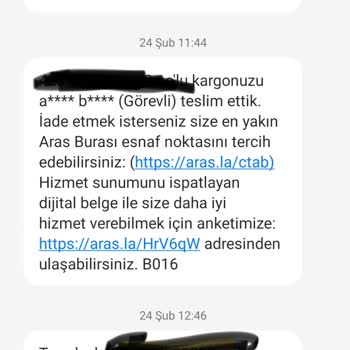 Aras Kargo Kargoyu Ayakkabılık Teslim Almış