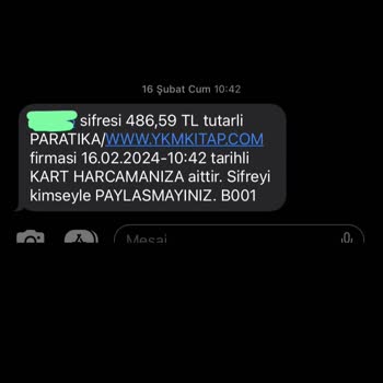 YKMkitap Sipariş Gelmedi Bilgilendirme Yapılmasını İstiyorum