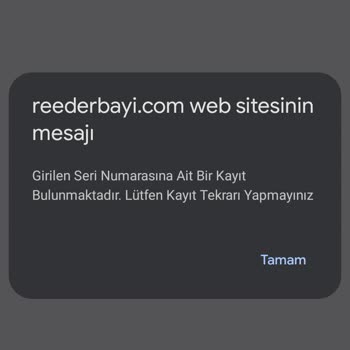 Reeder Reeswap Seri Numara Sorunu