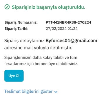 Epttavm Siparişim Kayboldu!