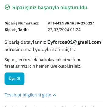 Epttavm Siparişim Kayboldu!
